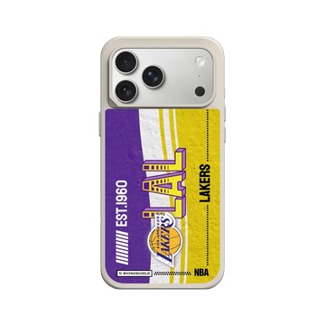 iPhone 17 Pro Max SolidX 貝殼灰 - NBA - 復古球員卡-洛杉磯湖人 L.A. Lakers - Vintage Card