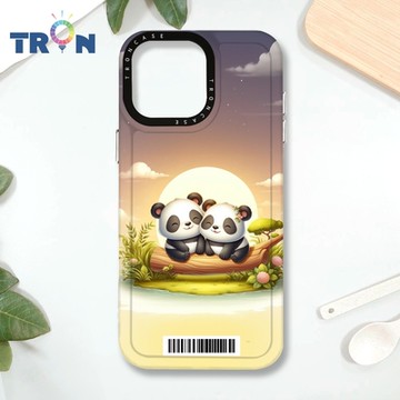 TRON IPHONE 16 PRO MAX 可愛萌熊貓 防摔 MAGSAFE 磁吸 太空載具殼 透白 手機殼