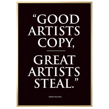 偉大的藝術家偷竊II 掛畫  40 x 30cm  金色