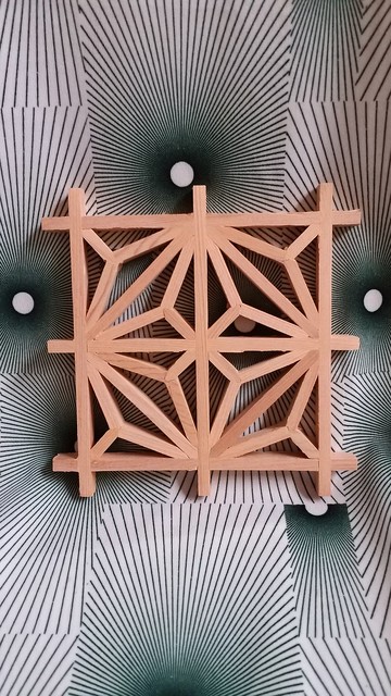 台灣檜木窗花杯墊 餐墊 隔熱墊 簡約 復古 窗花杯墊 網美杯墊