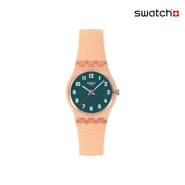 Swatch PEACHY WEAVE 經典手錶/女錶/瑞士製造 LO117 (25mm)【官方旗艦店】