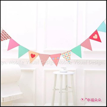 佈置用品 DIY 韓版點點三角旗 掛飾 裝飾道具 2款可挑 生日佈置 活動佈置 櫥窗裝飾