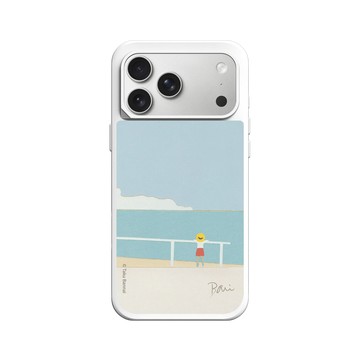 iPhone 17 Pro Max SolidX 白 - Taku Bannai 坂内拓 - Ｗind of the sea｜草帽女孩海邊吹吹風