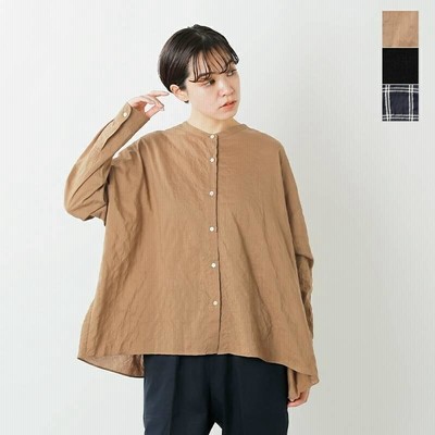 限定 クーポン10% 美品 LOEFF ノーカラーシャツジャケット 5部丈 