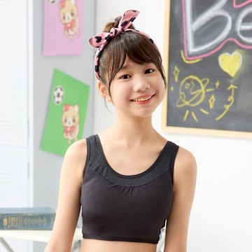 嬪婷-學生系列-ACE ICE涼爽纖維 S-LL第一階段短背心(極簡黑) BB1052BL