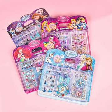 🎀樂貝兒新品🎀 冰雪奇缘系列 兒童卡通指甲貼 女孩子防水持久安全 公主美甲貼 韓國立體指甲貼