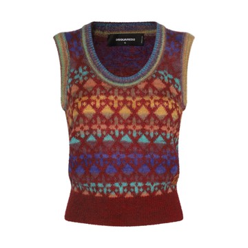 Dsquared2 - Multicolour Mohair And Wool Blend Knitted Vest