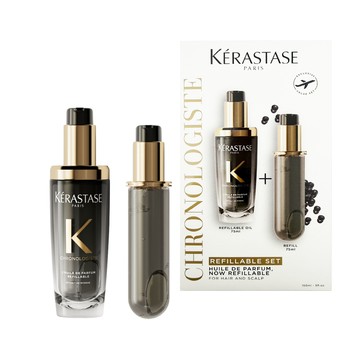 【Kerastase 卡詩】 黑鑽極萃逆時玫瑰香氛露 75ml+填裝瓶 75ml