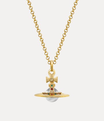 Vivienne Westwood New Tiny Orb Pendant Necklace Gold Swarovski Crystals Women