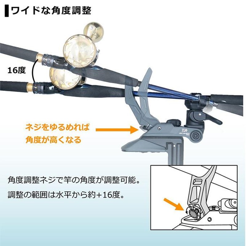 目玉商品】ダイワ ライトホルダー α240CH (カラー：ダークグレー） 船