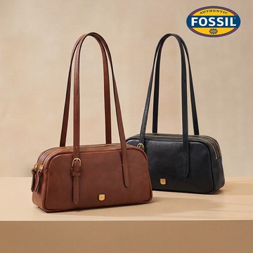 【FOSSIL 官方旗艦館】Danni 真皮時尚單肩包 (兩色可選)