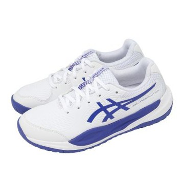 Asics 網球鞋 GEL-Resolution X GS 大童 女鞋 白 藍 緩震 亞瑟士 1044A081100