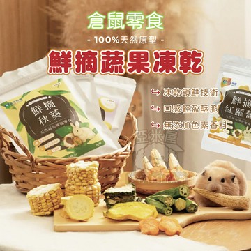 倉鼠零食 鮮摘蔬果凍乾 角落水族 冷凍乾燥 新鮮蔬果 倉鼠零食 凍乾零食 玉米 櫛瓜 秋葵 倉鼠【亞米屋Yamiya】