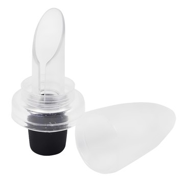 KAI 貝印 House 倒酒塞頭 附蓋  透明 + 黑色  1個