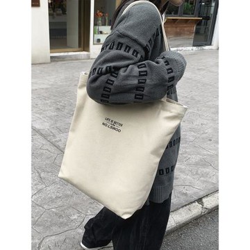 大容量帆布包女日系百搭托特包韓版新款布包手提包ins文藝女包包