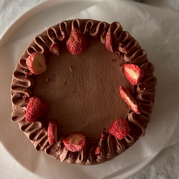 【奶油先生】焙茶莓果可可戚風(6吋) 生日蛋糕