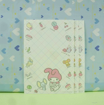 【震撼精品百貨】My Melody 美樂蒂~卡片組(3入)-看書-格紋底