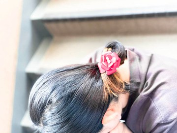 FLORAL 紅花似牡丹 花立方髮膠 餃子升級版 FCH-RRR