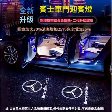 適用於賓士迎賓燈 W205 W124 W176 W211 W212 W213 W253車門燈 車門投影燈 氛圍燈 鐳射燈