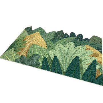 玄關墊/門墊/刮泥墊 【匠心】輕奢綠植入戶門廳地墊 絲圈門口墊子 進門墊 玄關墊 吸塵耐髒腳墊 可裁剪 60*120cm