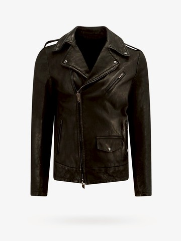 Leather jacket with vintage effect - SALVATORE SANTORO - gender_Man
