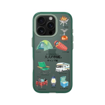 iPhone 16 Pro Clear 憂墨綠 - 大人の図鑑 - 露營編