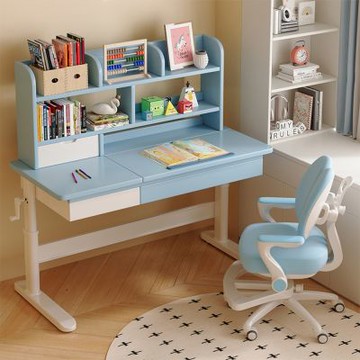 Happylife 實木升降書架書桌 100公分 Y12146