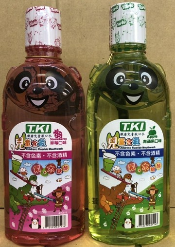 T.KI 鐵齒兒童漱口水 兒童含氟漱口水 草莓口味/青蘋果口味 420mL/瓶