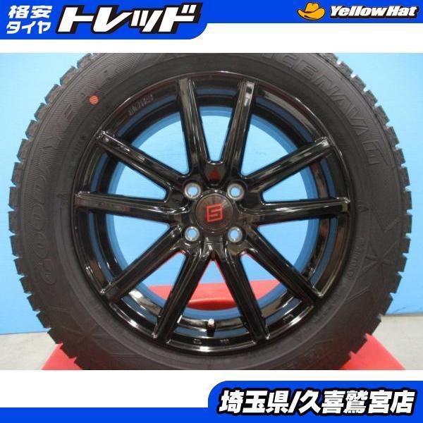 ライズ ロッキー 冬タイヤ 4本 新品 グッドイヤー ICENAVI6 195/65R16 92Q 共豊 SEIN-SS ブラック スタッドレス  RAIZE ROCKY A200 A210 アイスナビ トヨタ 通販 LINEポイント最大0.5%GET LINEショッピング