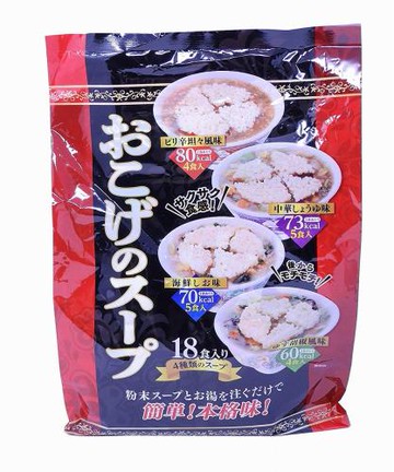Okoge of soup instant 18 Kuii (spicy Tantan flavor 4 meals, Chinese soy sauce 5 meals, seafood and O