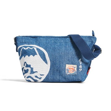 江戶勝 日系 中性 經典斜背小包(酵洗藍) #小包#包包