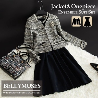 ワンピーススーツ 結婚式 入学式 入園式 卒業式 卒園式 ツイードスーツ 母 フォーマル レディース S1341 通販 Lineポイント最大get Lineショッピング