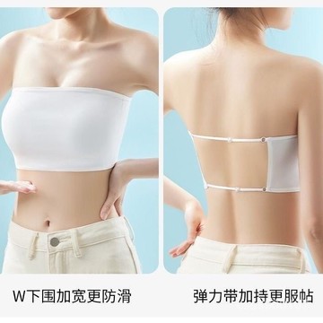 低價下殺🤩新款無肩帶文胸裹胸抹胸少女小胸無痕聚攏夏季冰絲防下垂內衣防滑 FDKA