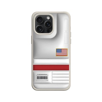 iPhone 15 Pro Max SolidX 貝殼灰 - NASA - NASA Space Food Bag - US Flag