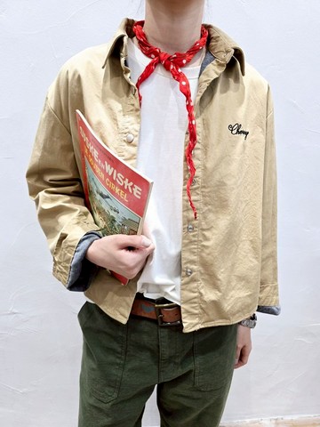 質感刺繡英文字★低調卻有亮點休閒襯衫外套 (正韓)