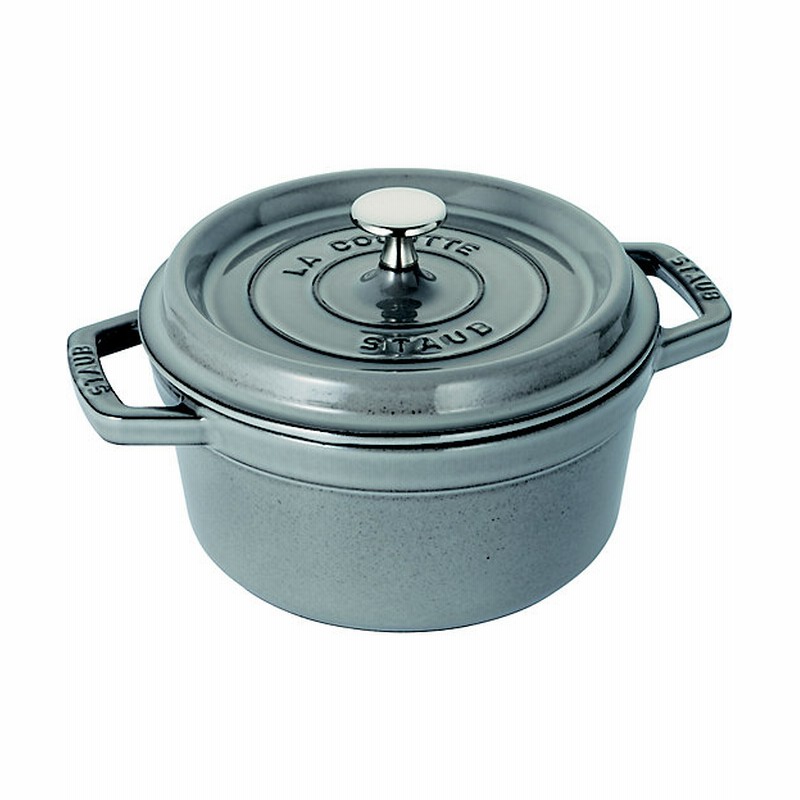 STAUB/ストウブ ココット ラウンド 20cm 各色 グレー 鍋・フライパン 