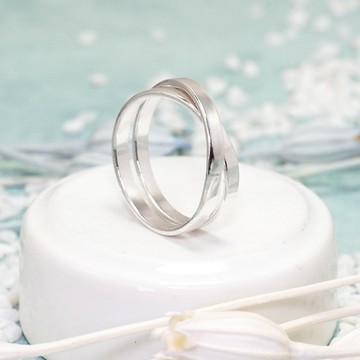二迴旋 纏繞銀戒 純銀戒指 男生戒指 女生戒指