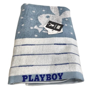 PLAYBOY 雪國星空浴巾 69*137cm 100%棉 台灣製  藍色  1條
