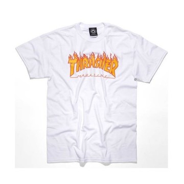【FUZZY Select】Thrasher FLAME LOGO 火焰 短Tee 白色 日版