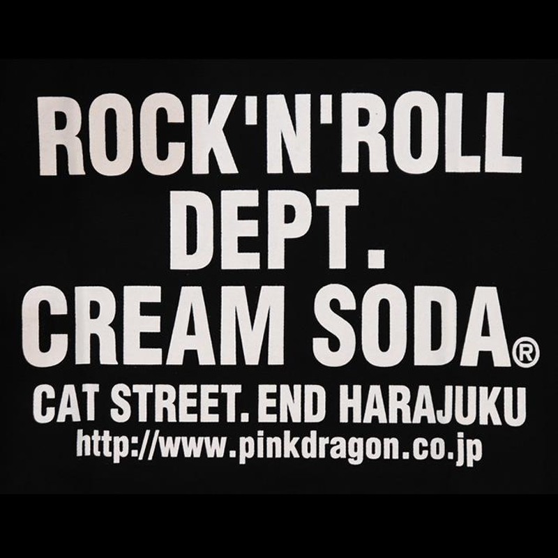 CREAM SODA/クリームソーダ ◇CS角ドクロTシャツBLACK◇ PD00T-01BLACK