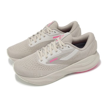 Brooks 慢跑鞋 Adrenaline GTS 24 女鞋 米白 粉 腎上腺素 回彈 緩衝 運動鞋 1204261B159