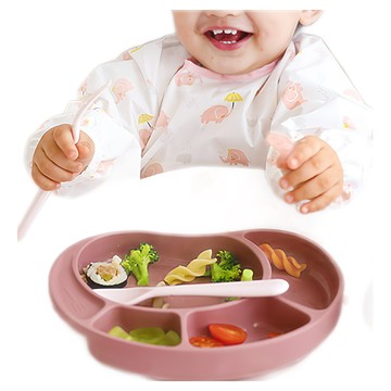 babyclo 多功能防水長袖圍兜 拉鍊款  粉色大象款  1件