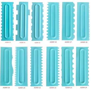 31款塑料刮板刮刀 翻糖蛋糕花紋造型工具 奶油刮板梳子 烘焙工具