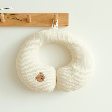 韓國Chezbebe 經典小熊刺繡純棉頸枕
