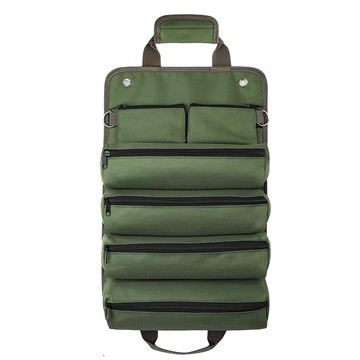 Winn 捲起工具袋,帶可拆卸袋的便攜式工具收納袋,適用於電工技工、父親節爸爸禮物、綠色