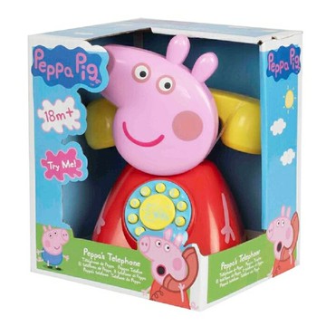 粉紅豬小妹 佩佩造型電話筒 【鯊玩具】