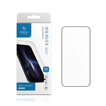imos Apple iPhone 16 Pro Max 6.9吋 3D高透9H超細黑邊康寧玻璃貼(AGbc)