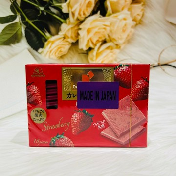 日本 Morinaga 森永 濃郁草莓可可風味糖 草莓可可片 草莓可可糖 草莓果粒可可糖