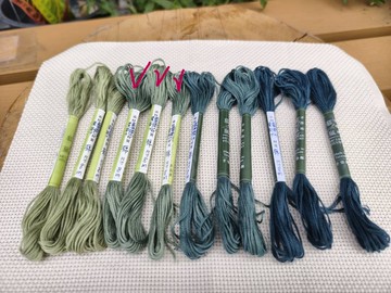 藍草套染黃荊之刺繡棉線(2)