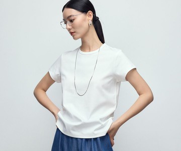 【絲光感】法式簡約/鬆弛感匹馬棉T恤
